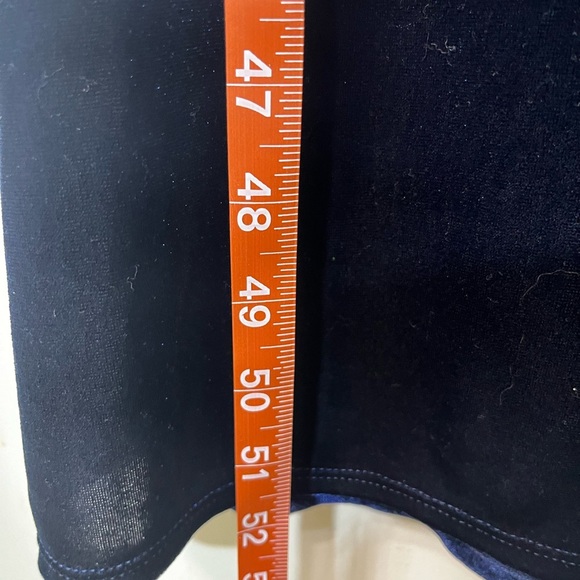 Women’s Dark Blue Velvet gown with slit and cowl neck. Jump Apparel “PL” size - Picture 8 of 9